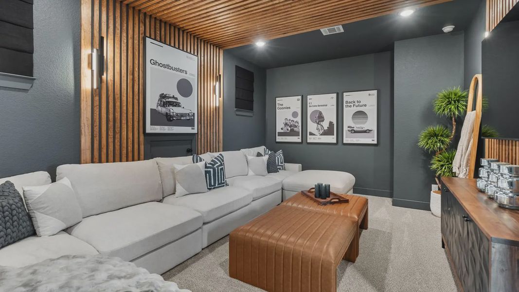 Representative furnished interior of a home built from the Acadia by Chesmar Homes in Elyson 50's, Katy (Image 26).