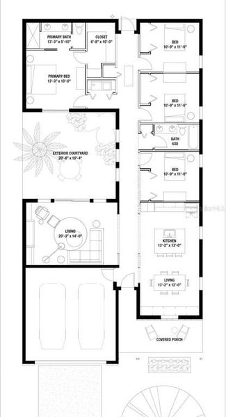 2D floor plan layout of this home in , Lady Lake, FL (Image 5). 2D floor plan layout of this home in , Lady Lake, FL (Image 5).