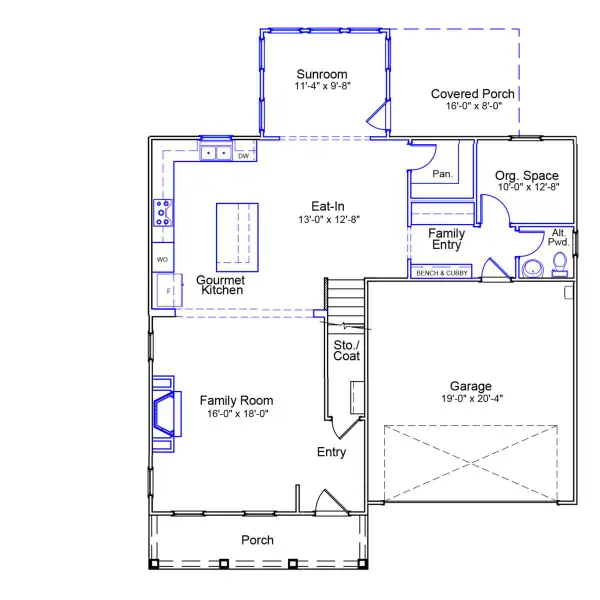 2D floor plan layout of this home in Scotts Hill Village, Wilmington, NC (Image 2). 2D floor plan layout of this home in Scotts Hill Village, Wilmington, NC (Image 2).