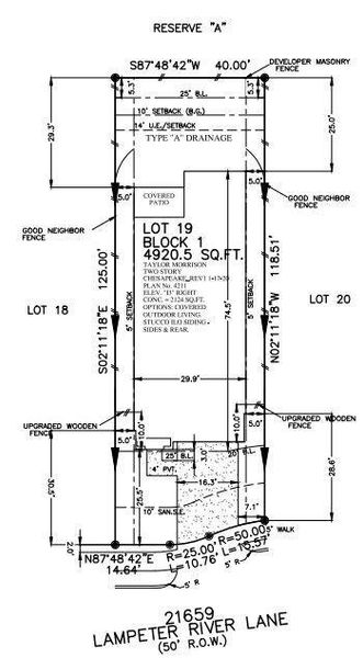 21659 Lampeter River Lane preliminary plot plan