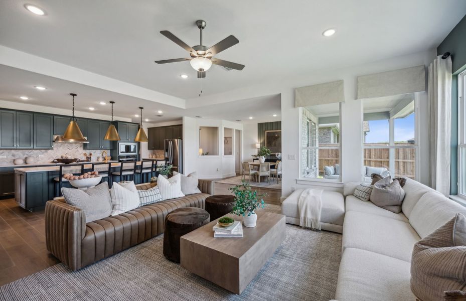 Gathering room with view of main living areas