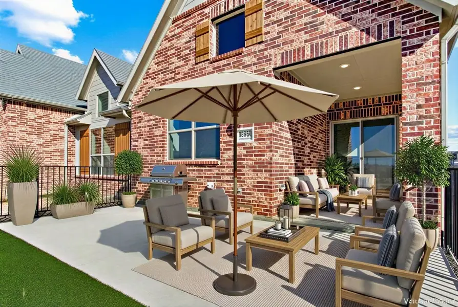 Exterior details and patio area of a home in Cottonwood Creek, Rowlett (Image 4). Exterior details and patio area of a home in Cottonwood Creek, Rowlett (Image 4).