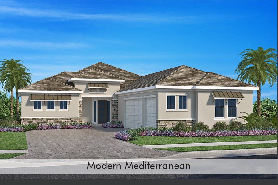 Representative exterior photo of a completed home built from the Camber by Homes by Towne in Shellstone at Waterside, Sarasota, FL (Image 12).