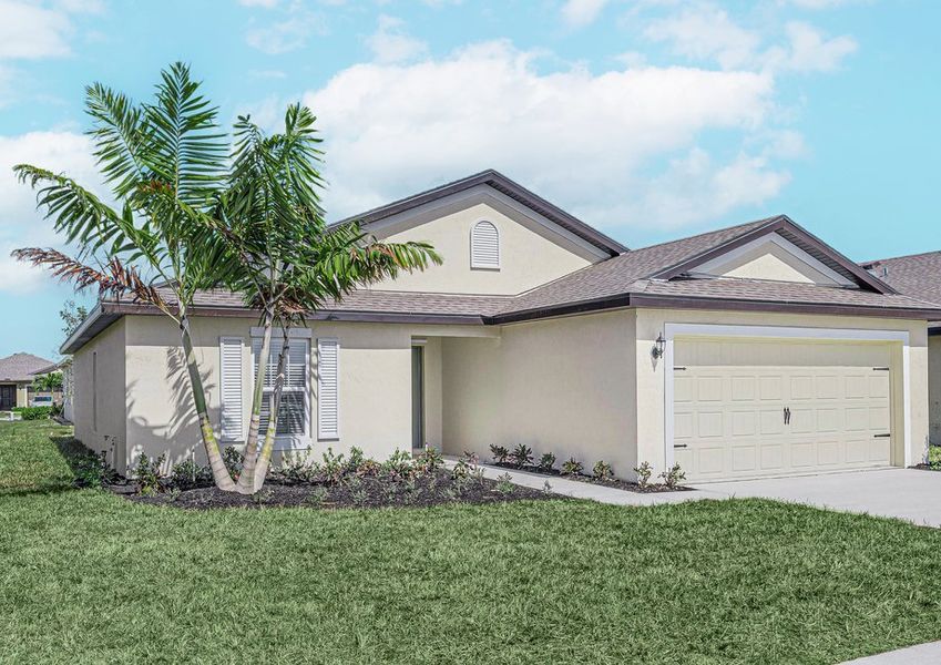 Representative exterior photo of a completed home built from the Bokeelia by LGI Homes in Celebration Pointe, Fort Pierce, FL (Image 2).