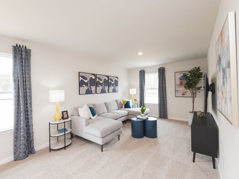 Furnished interior view inside a new home in Parkside at Grayson, Grayson (Image 9).