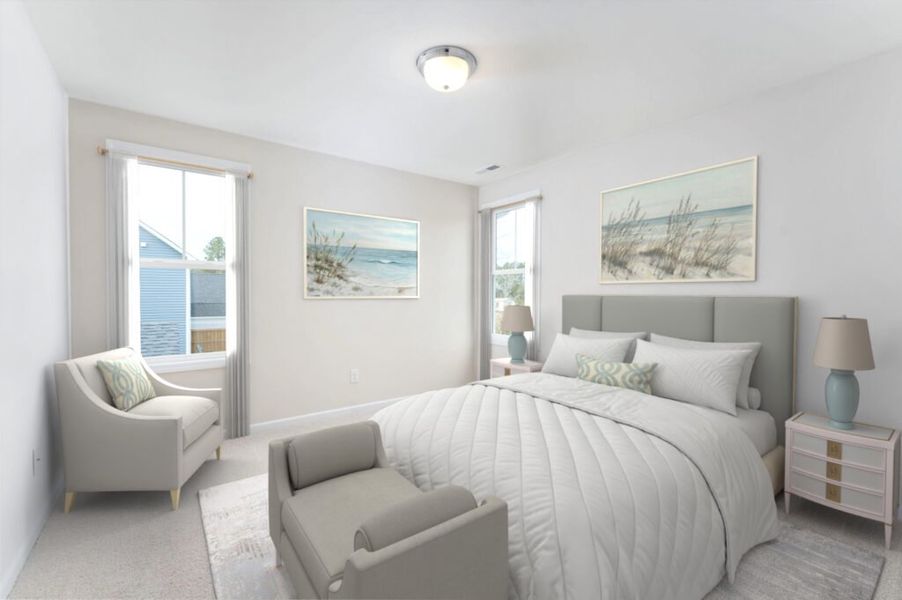 Furnished interior in a model home at Sawyer’s Run in Hampstead (Image 41).