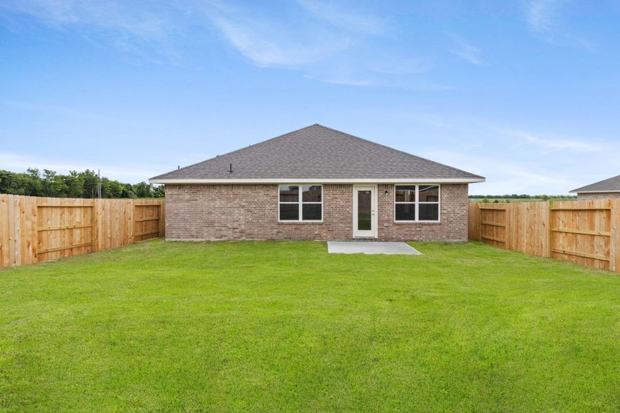 Exterior details and patio area of a home in River Ranch Trails, Dayton (Image 21). Exterior details and patio area of a home in River Ranch Trails, Dayton (Image 21).