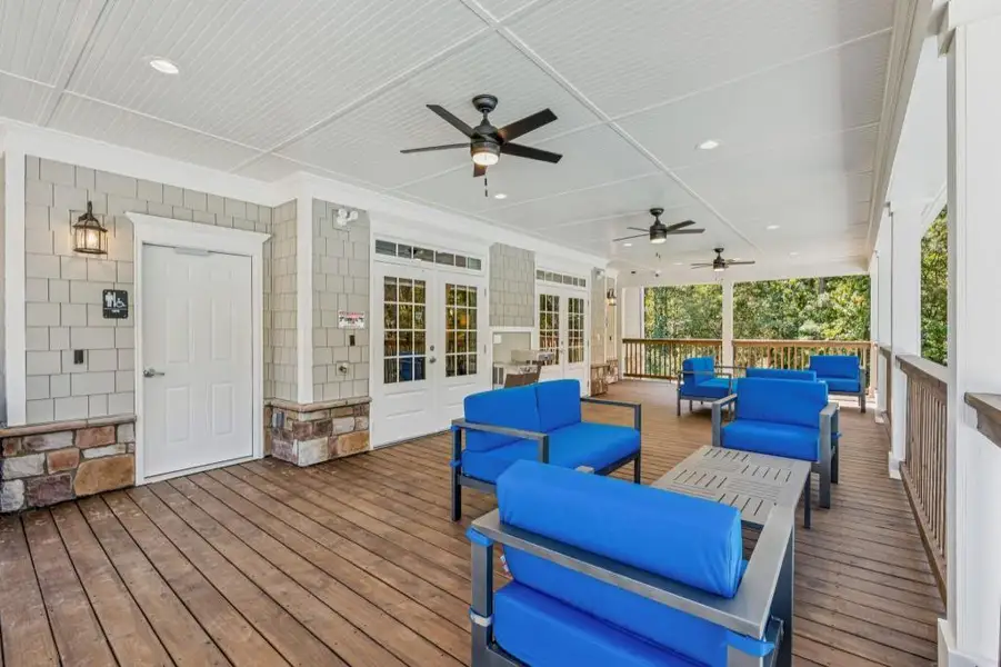 Exterior details and patio area of a home in Parkside at Carter Grove, Cartersville (Image 3).
