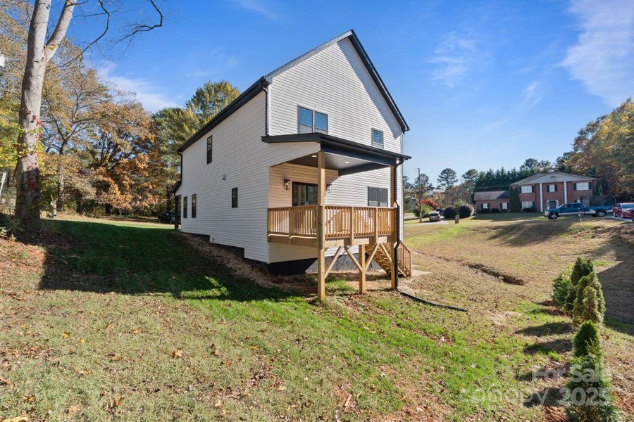 Exterior details and patio area of a home in , Hickory (Image 3).