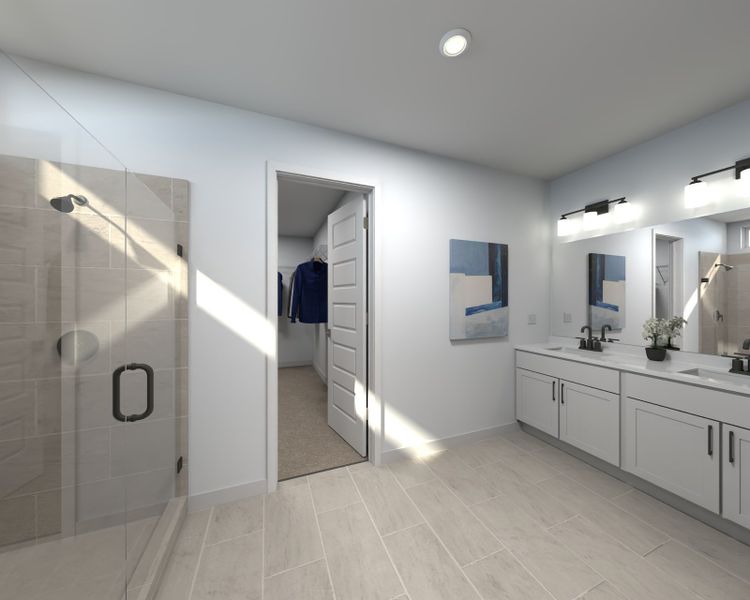 Rendering of the Prato Primary Bathroom Rendering of the Prato Primary Bathroom