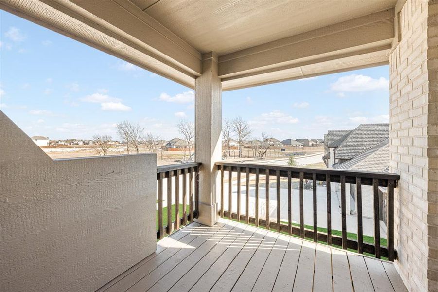 Exterior details and patio area of a home in Sunrise at Garden Valley, Waxahachie (Image 3).