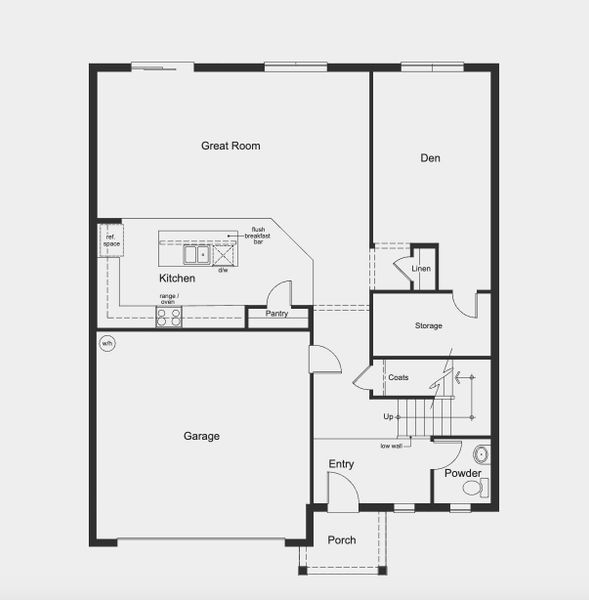 2D floor plan layout for the Plan 2766 by KB Home in Hillside at Mount Dora, Mount Dora, FL (Image 3).