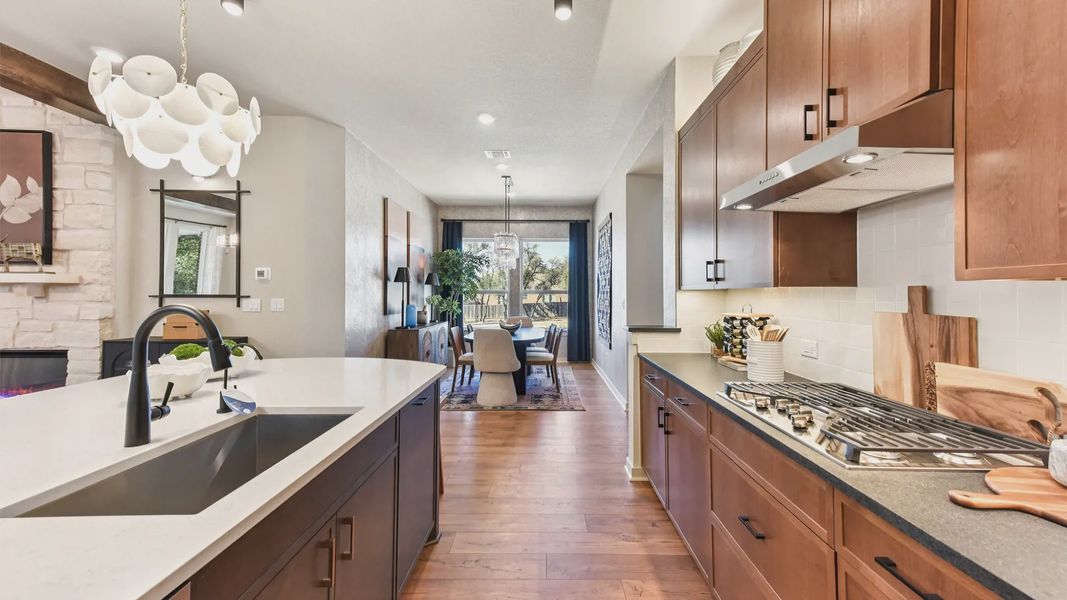 Representative furnished interior of a home built from the Peyton by Chesmar Homes in The Grove at Blackhawk, Pflugerville (Image 18).