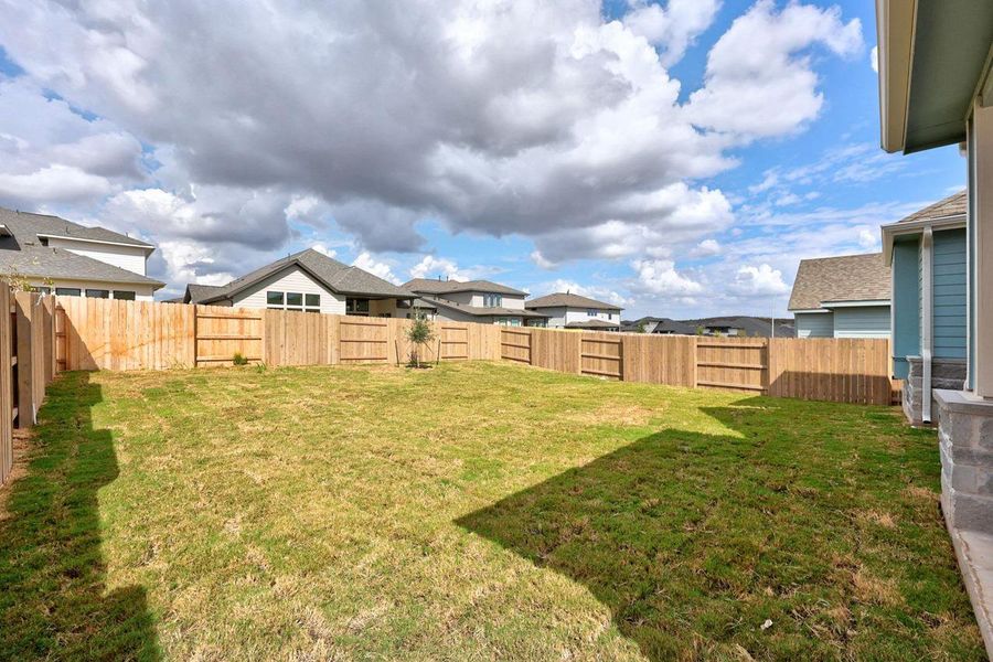 Exterior details and patio area of a home in Easton Park, Austin (Image 23).