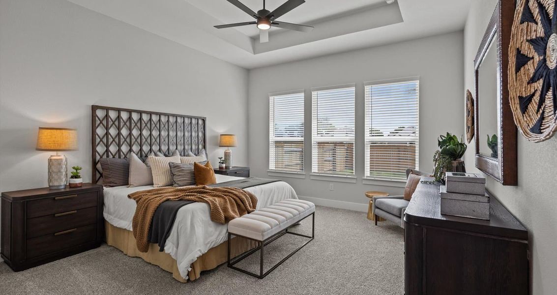 Furnished interior view inside a new home in 6 Creeks, Kyle (Image 12).