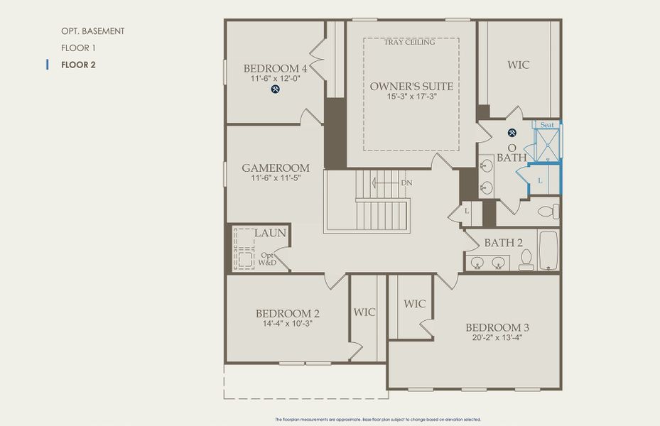 Mitchell Floor Plan, Quick Move-In Home, Floor 2