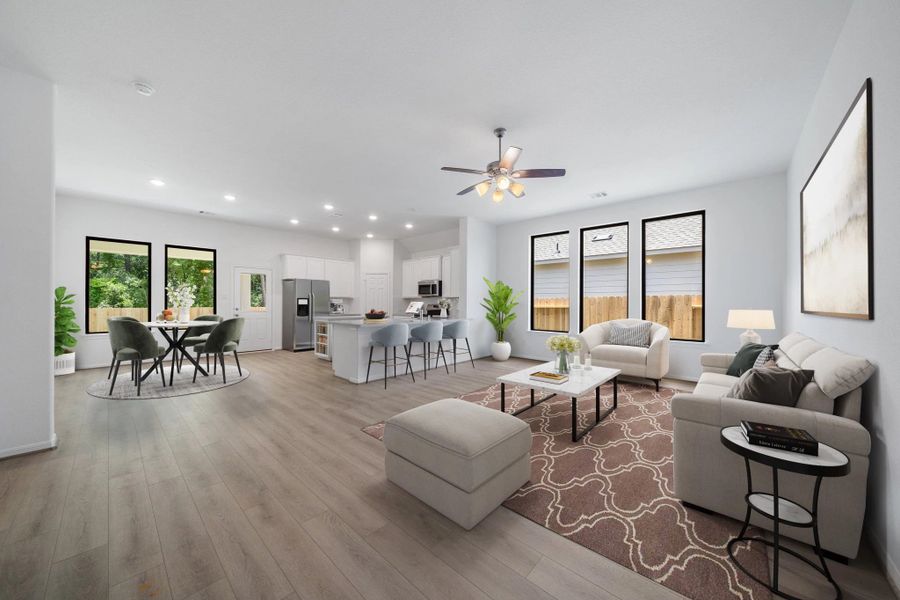 Furnished interior view inside a new home in Spring Creek Trails, Magnolia (Image 6).