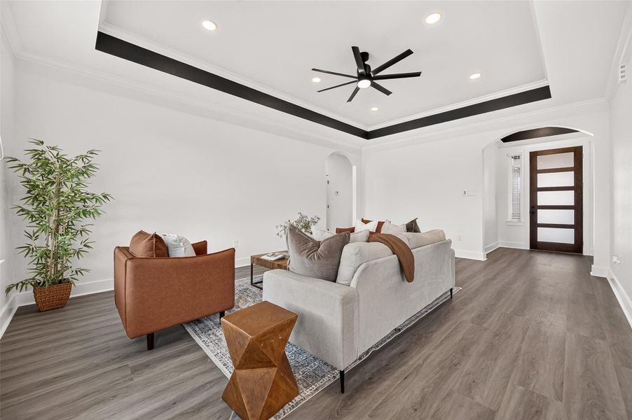 Furnished interior view inside a new home in , Prairie View (Image 5). Furnished interior view inside a new home in , Prairie View (Image 5).