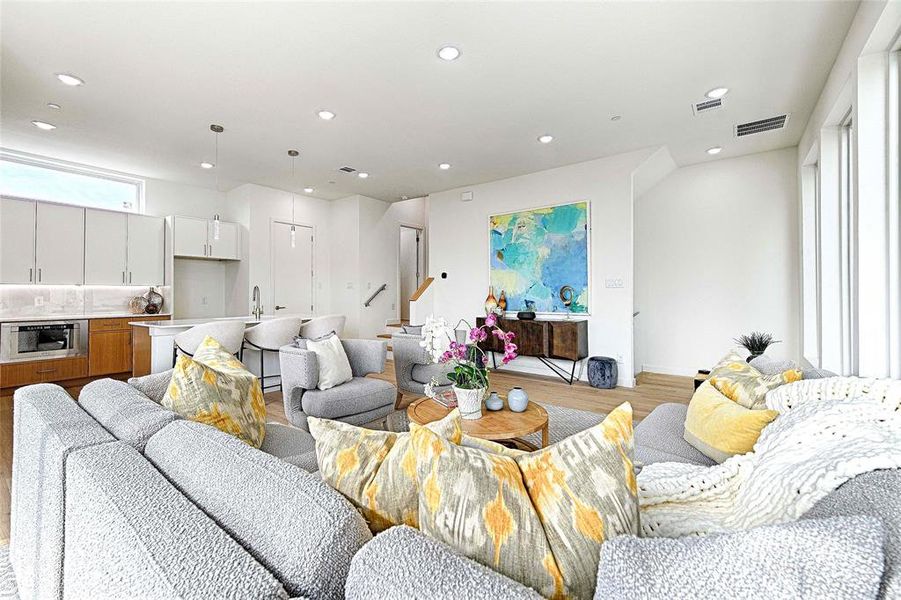 Furnished interior view inside a new home in , Dallas (Image 11).