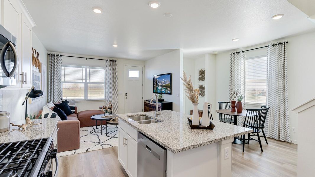 Furnished interior view inside a new home in Revere at Johnstown, Johnstown (Image 7). Furnished interior view inside a new home in Revere at Johnstown, Johnstown (Image 7).