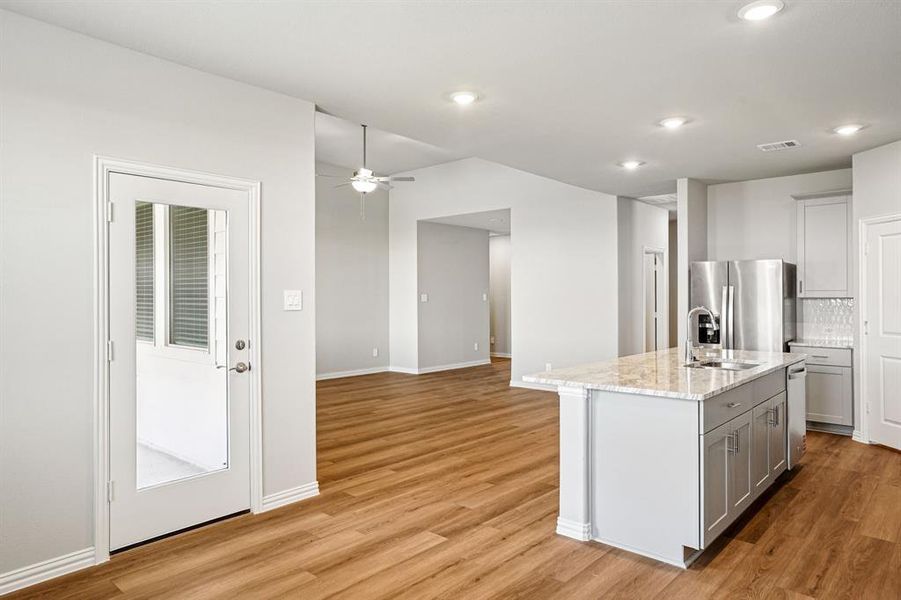 Furnished interior view inside a new home in Lakehaven - Premier Series, Farmersville (Image 15). Furnished interior view inside a new home in Lakehaven - Premier Series, Farmersville (Image 15).