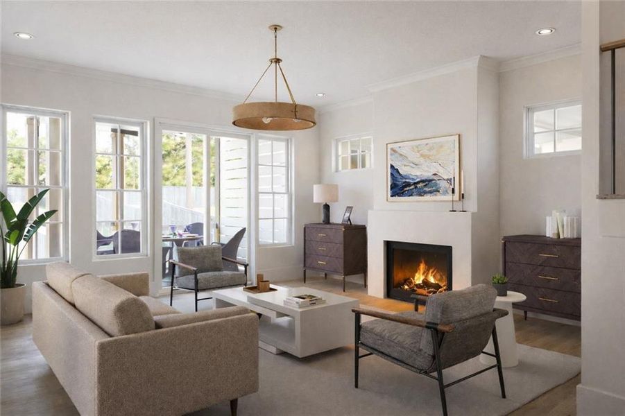 Furnished interior view inside a new home in , Atlanta (Image 4).