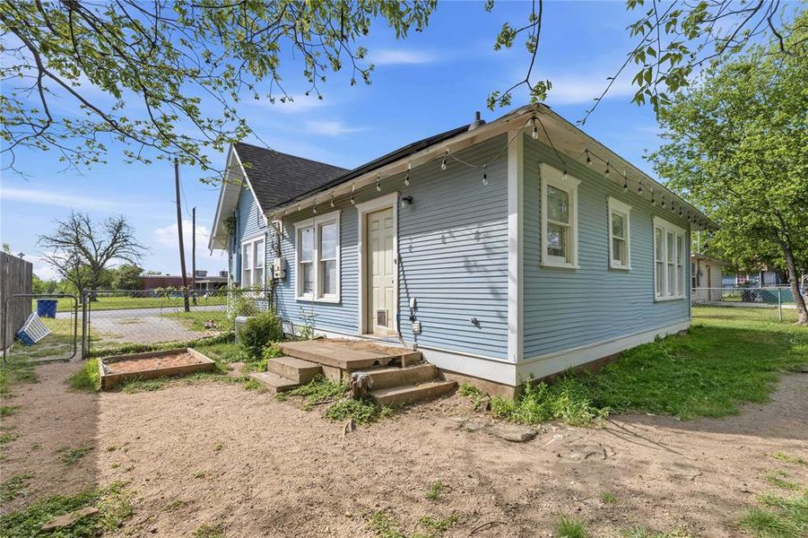 Exterior details and patio area of a home in , Brownwood (Image 2). Exterior details and patio area of a home in , Brownwood (Image 2).