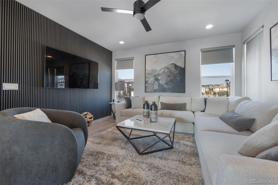 Furnished interior view inside a new home in , Colorado Springs (Image 10). Furnished interior view inside a new home in , Colorado Springs (Image 10).