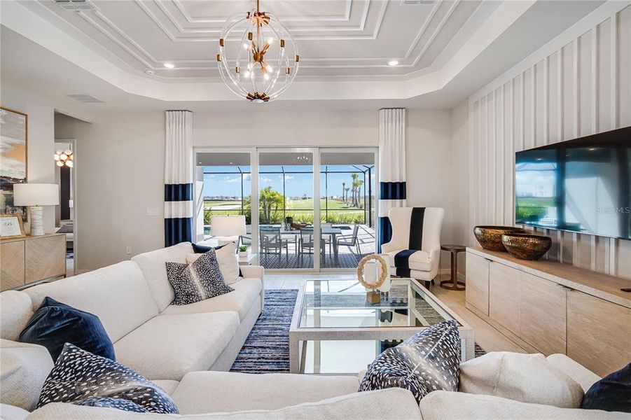Furnished interior view inside a new home in Calusa Country Club, Lakewood Ranch (Image 12).