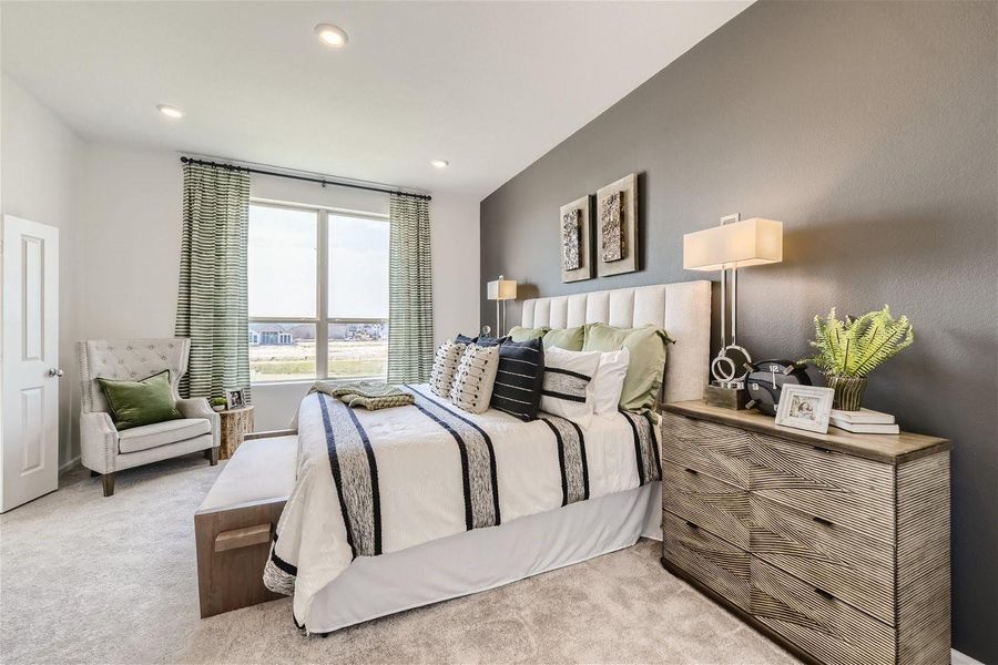 Furnished interior view inside a new home in Bridgeland, Cypress (Image 21).
