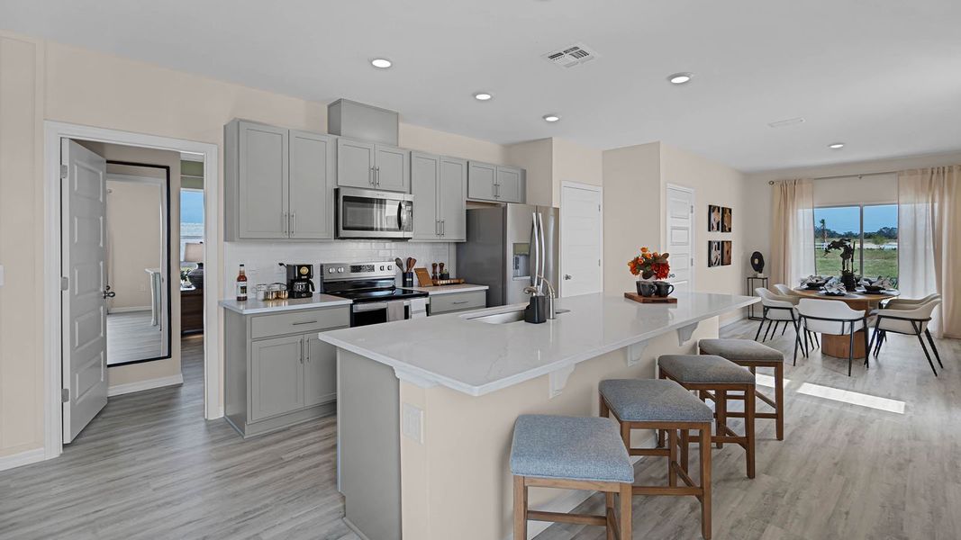 Furnished interior view inside a new home in Harmony at Lake Eloise, Winter Haven (Image 8).