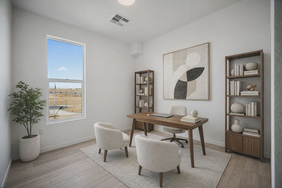 Representative furnished interior of a home built from the Summer by Lokal Homes in Lyric at RidgeGate, Lone Tree (Image 5).