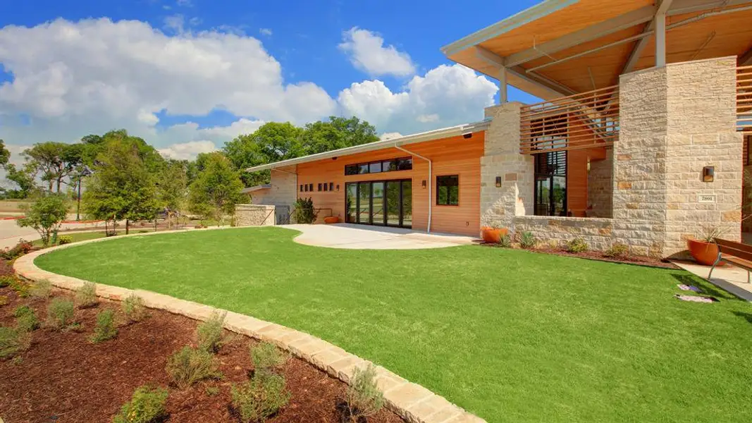 Exterior details and patio area of a home in Trinity Falls, McKinney (Image 2).