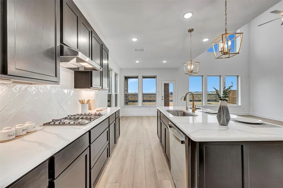 Furnished interior view inside a new home in Lily Creek at Sutton Fields, Aubrey (Image 10).