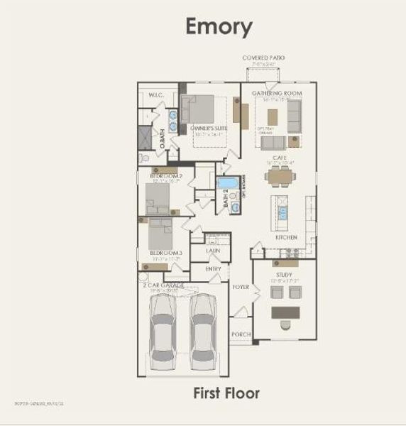 Pulte Homes, Emory floor plan