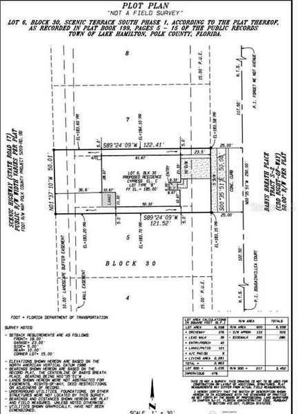 2D floor plan layout of this home in Scenic Terrace, Lake Hamilton, FL (Image 4).