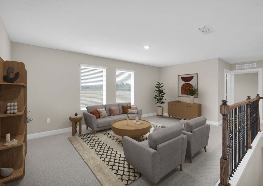 Unwind in the upstairs game room