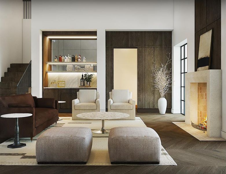 Furnished interior view inside a new home in , Dallas (Image 11).