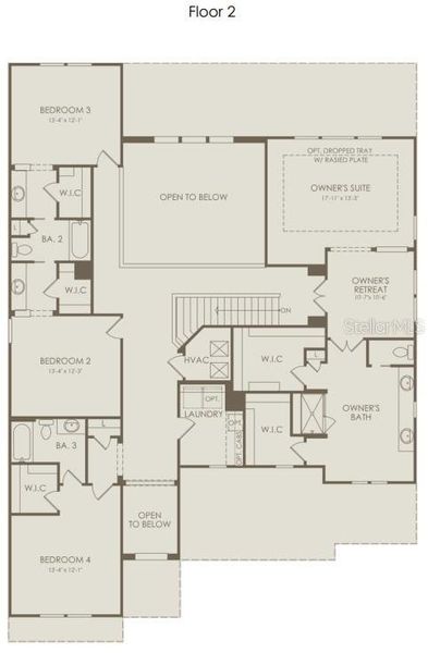 2D floor plan layout of this home in Parkside Trails, Clermont, FL (Image 2). 2D floor plan layout of this home in Parkside Trails, Clermont, FL (Image 2).