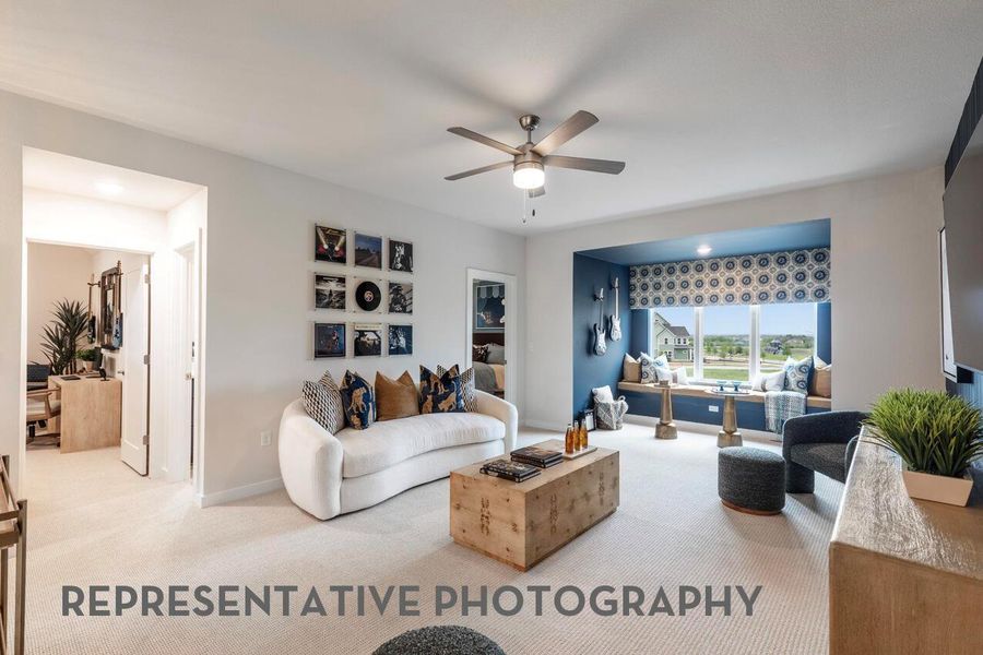Furnished interior view inside a new home in Palmera Ridge, Leander (Image 10).