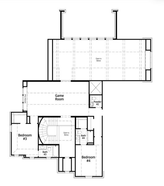 2D floor plan layout for the Altamura by Highland Homes in Ridgeline: 70ft. lots, McKinney, TX (Image 22).
