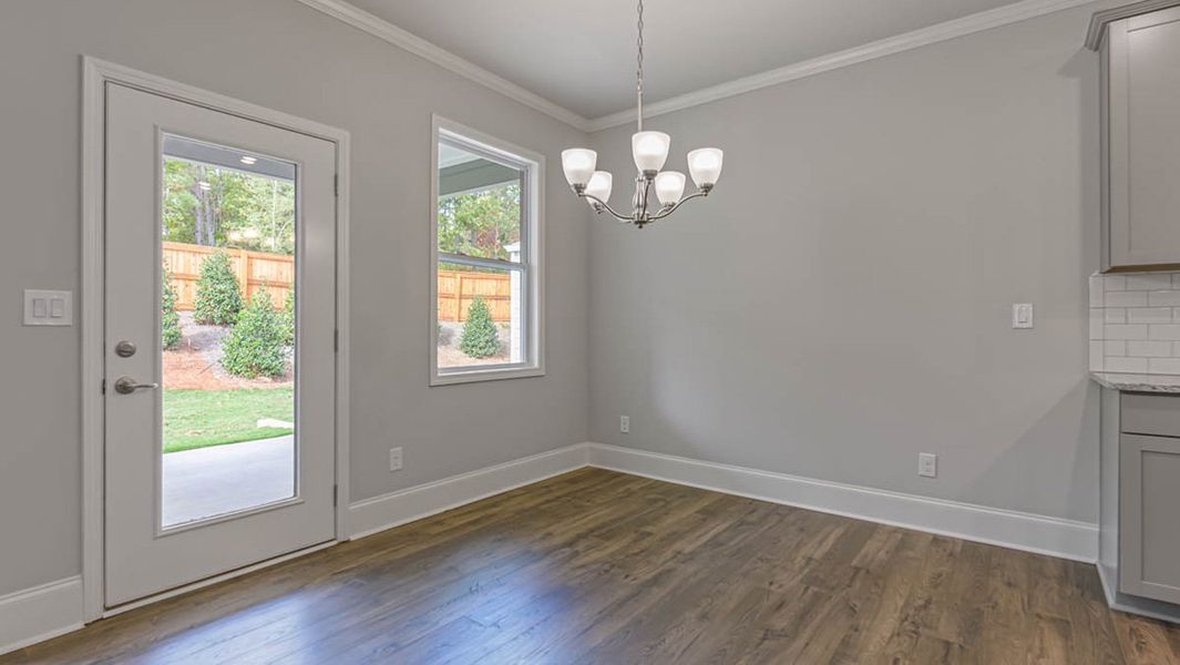 Representative unfurnished interior of a home built from the CLAIBORNE by D.R. Horton in Hamptons at Riverwood North, Dallas (Image 20).