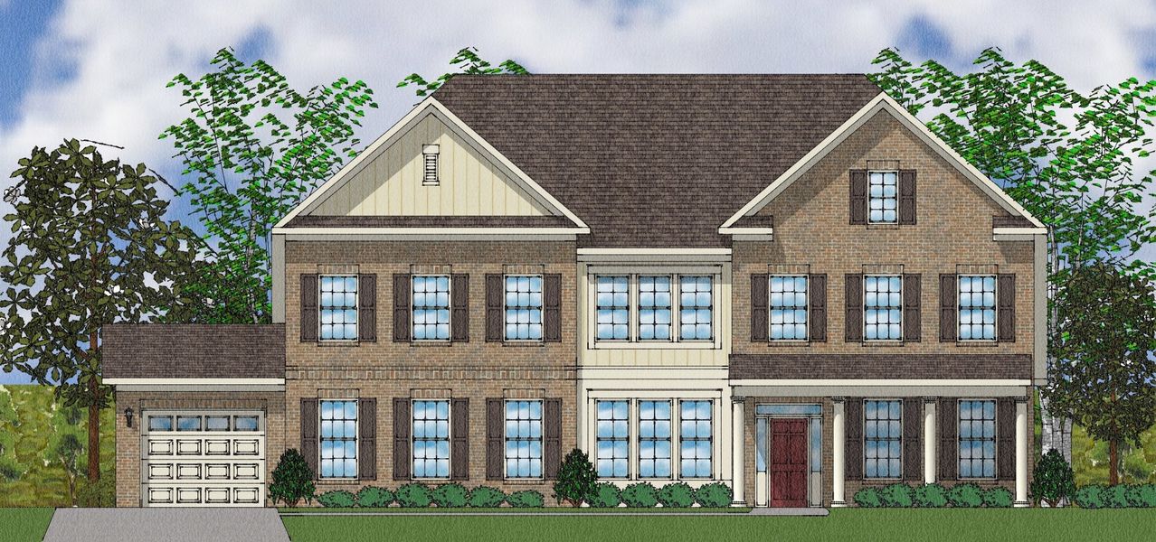 Representative exterior photo of a completed home built from the Patterson II - Elite Collection by Mungo Homes in Suter Estates, Easley, SC (Image 5).