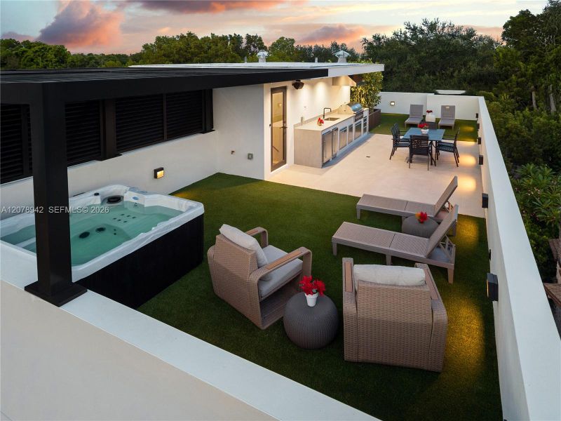 Exterior details and patio area of a home in , Miami (Image 34). Exterior details and patio area of a home in , Miami (Image 34).