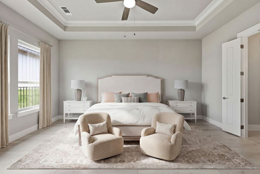 Furnished interior view inside a new home in Ladera Little Elm, Little Elm (Image 7). Furnished interior view inside a new home in Ladera Little Elm, Little Elm (Image 7).