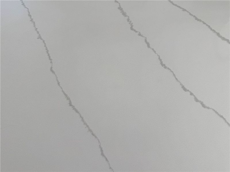Elegant quartz countertop showcasing subtle veinin Elegant quartz countertop showcasing subtle veinin