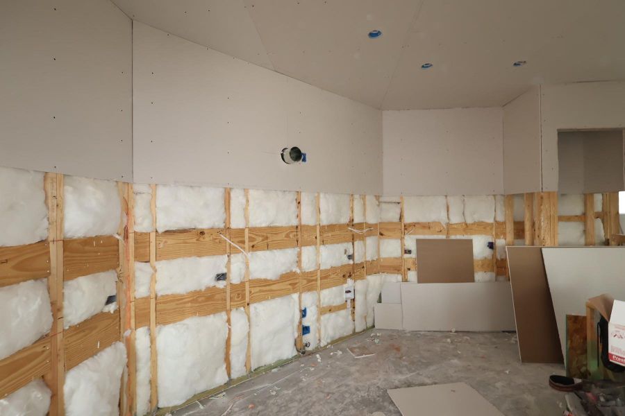 In-progress construction of a new home in The Grand Prairie 40’, Hockley, TX (Image 35).