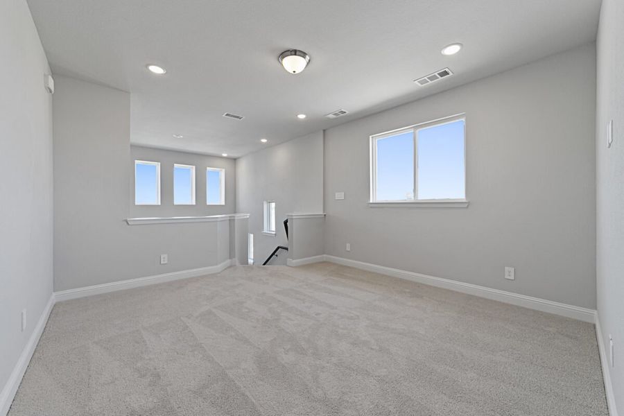 Representative unfurnished interior of a home built from the Richland by Landon Homes in Dominion at Brookhollow, Prosper (Image 11). Representative unfurnished interior of a home built from the Richland by Landon Homes in Dominion at Brookhollow, Prosper (Image 11).