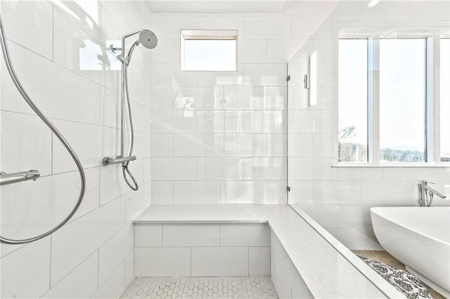 Large Separate Shower in Primary bath