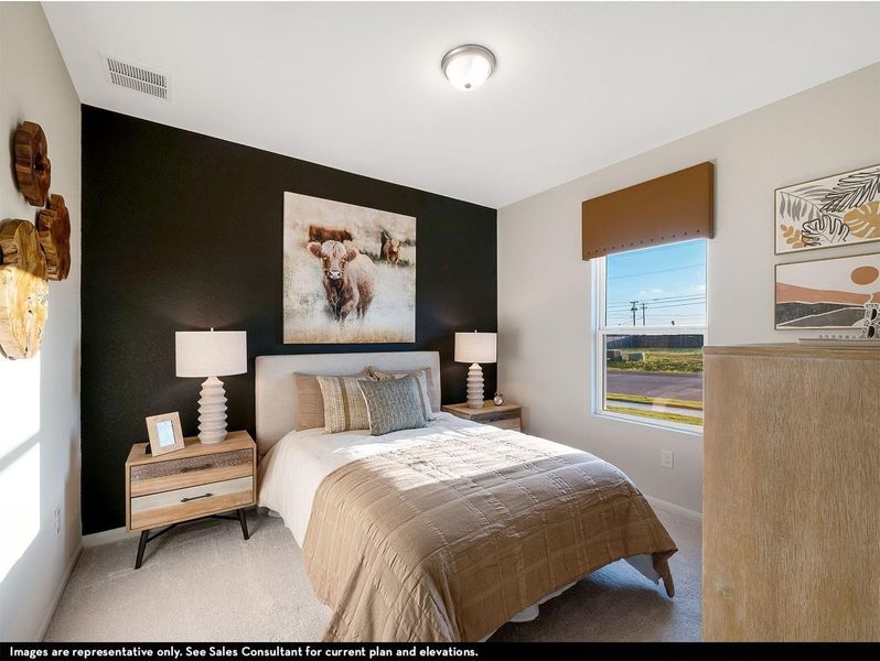 Another angle of the secondary bedroom shows ample space for furniture and everyday living.**Photo is a representative only and may vary as built, real photos coming soon!** Another angle of the secondary bedroom shows ample space for furniture and everyday living.**Photo is a representative only and may vary as built, real photos coming soon!**